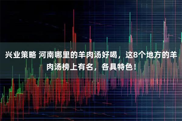 兴业策略 河南哪里的羊肉汤好喝,这8个地方的羊肉汤榜上有名,各具特色!