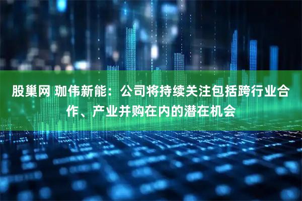 股巢网 珈伟新能：公司将持续关注包括跨行业合作、产业并购在内的潜在机会
